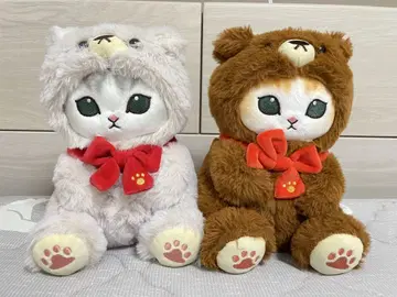 mofusand 테디베어냥 봉제 인형 S 2개 세트 묶음 판매