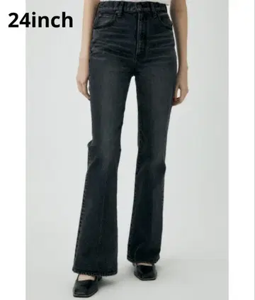 MOUSSY MVS BLACK FLARE 24인치 마우지 데님