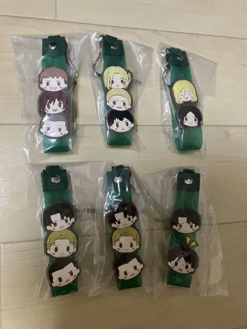 애니메이션 캐릭터 스트랩 6개 세트