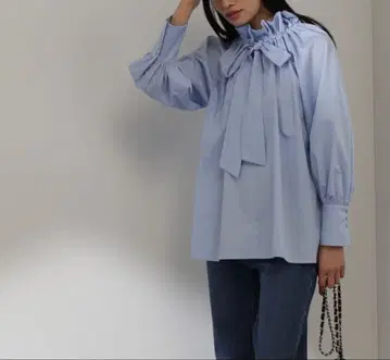 인기 보타이 블라우스