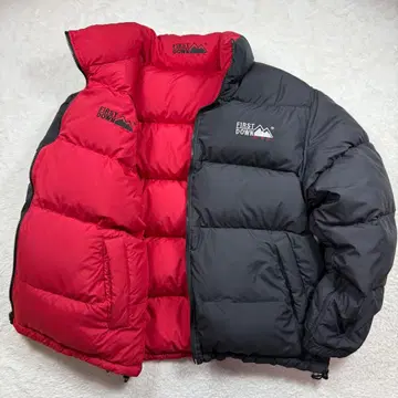 극난 퍼스트 다운 2way 다운 자켓 리버서블 블랙 빨간색 XL