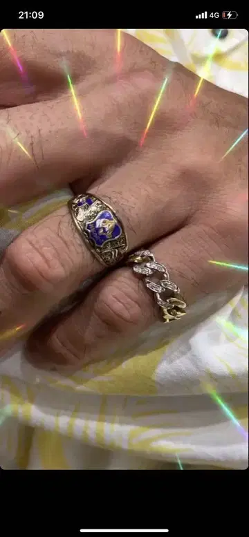 CHAIN RING SILVER WITH DIAMOND