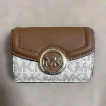 Michael Kors 3단 폴더형 지갑 브라운/베이지