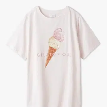 택 포함 미사용 새상품 GELATO PIQUE 아이스크림 원포인트 T셔츠