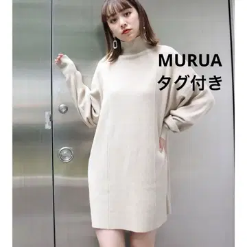 MURUA 사이드립 루즈 니트 원피스