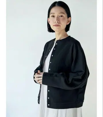 [ SUNNY CLOUDS ] 스냅 가디건 긴팔 가디건 블랙 M