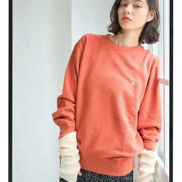 Champion 오렌지 맨투맨 트레이닝복