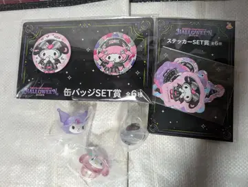 산리오 패션 반지 주얼 클리어 마이멜로디 쿠로미 스티커 배지