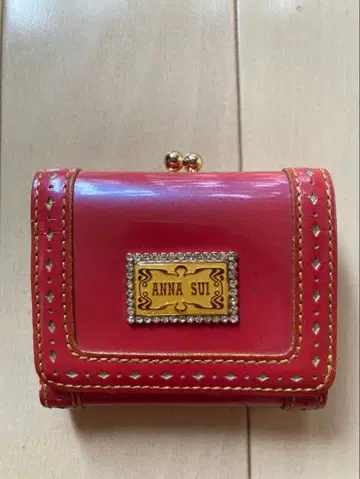 ANNA SUI 3단 폴더형 지갑 빨간색