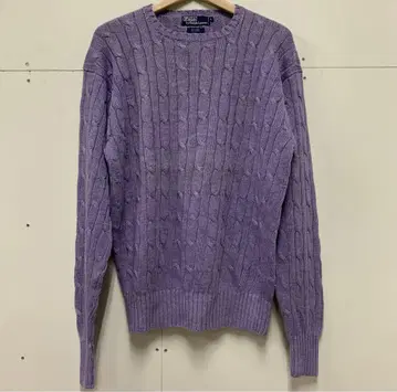 폴로 랄프로렌 케이블 니트 스웨터 L 퍼플
