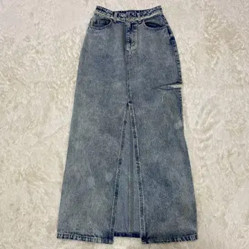 EMODA 슬릿 라이트 블루 데님 스커트 S