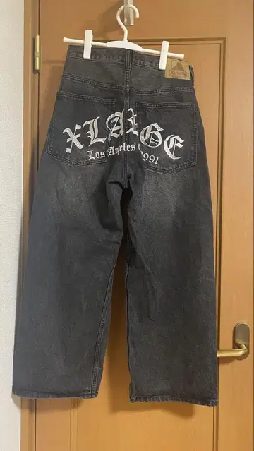 XLARGE 다크 그레이 배기 데님 30inch