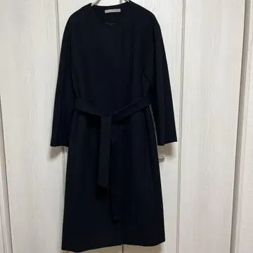 theory luxe 블랙 롱 코트 벨트 포함