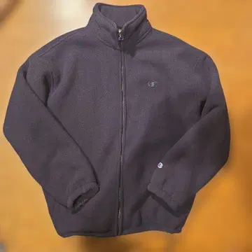 Champion 블랙 플리스 자켓 M