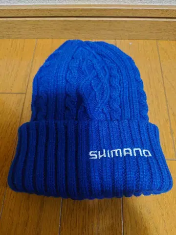 SHIMANO 파랑 니트 모자 프리 사이즈