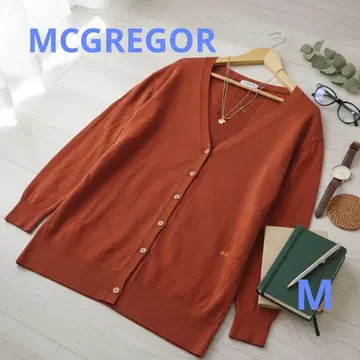 새상품급 McGREGOR V넥 가디건 울100% 오피스