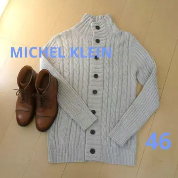 MICHEL KLEIN 니트 가디건 케이블 짜임 새상품급 쾌적