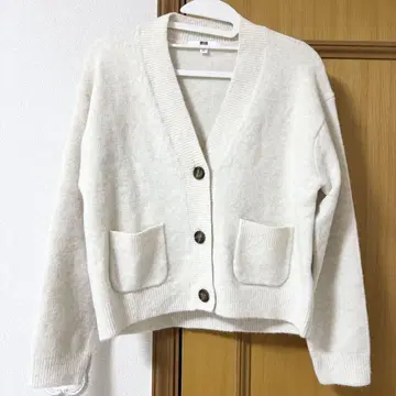 UNIQLO 수플레얀 가디건 S 화이트