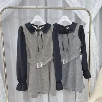 evelyn 에블린 초커 올인원 미니 원피스