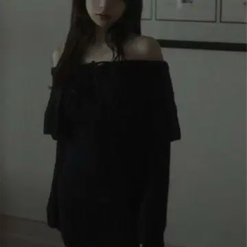 멜트 더 레이디 세일러 니트 원피스 블랙