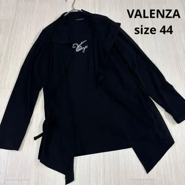 VALENZA 블랙 스톤 장식 레이어드 스타일 티셔츠 롱 T 44