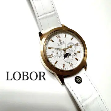 LOBOR 로버 자동 와인딩 손목시계 화이트/골드 새상품급