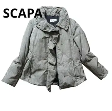 scapa 스캐파 다운 자켓 38 여배우 옷깃풍 프릴 엘레강트