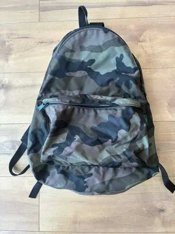 에르베샤 펠리에 카모 패턴 나일론 백팩 백 프랑스제