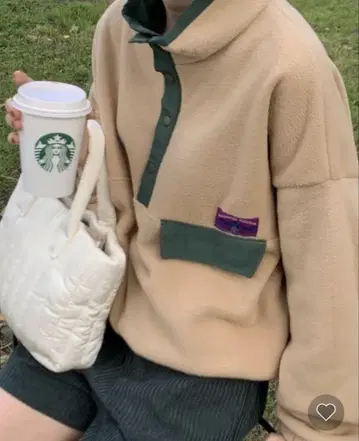 오디네르망 버넷 플리스 아노락 베이지