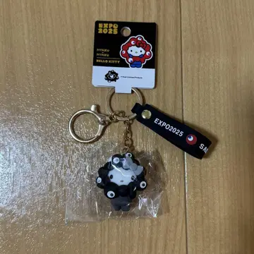 박람회 흑백 키링 키티