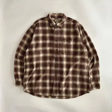 레어 00s 엘엘빈 섀도우 체크 플란넬 셔츠 L 사이즈