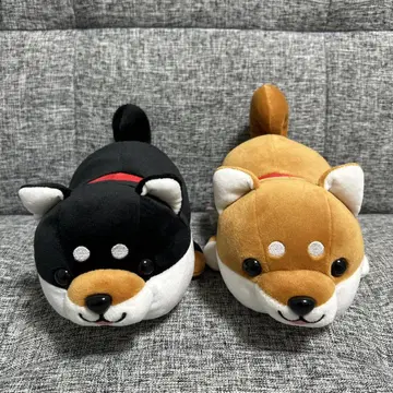 해피 마메시바 복권 강아지 봉제 인형 2종
