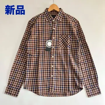 새상품 Upscape Audience 비에라 체크 셔츠 BROWN L