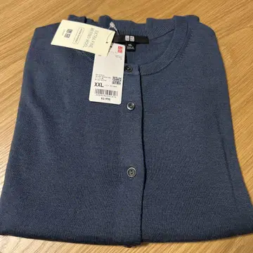 UNIQLO 메리노 크루넥 가디건 68 블루