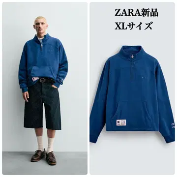 ZARA 챔피온 콜라보 지퍼 넥 스웨트 셔츠 XL 택 포함 새상품