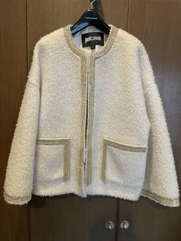 justcavalli 화이트 자켓 아우터 42 새상품급