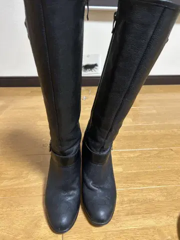 DIANA 블랙 롱 부츠 중간 굽