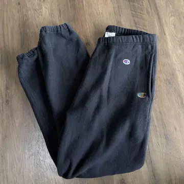 Champion 블랙 스웨트 팬츠