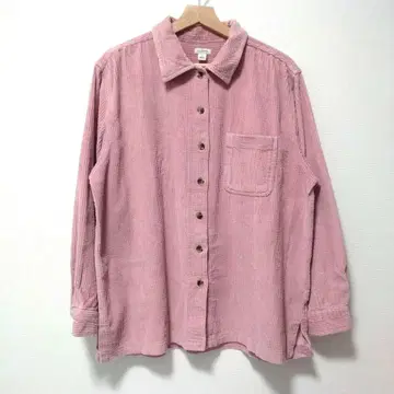 구제 의류 L.L.Bean 핑크 코듀로이 긴팔 셔츠