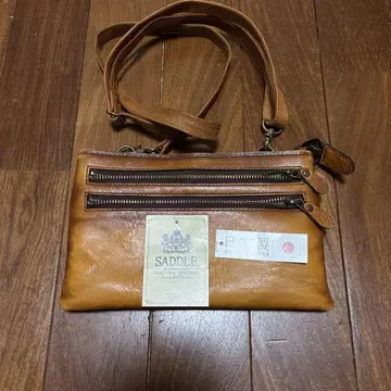 소가죽 SADDLE 가죽 숄더백 브라운 얇은 바닥