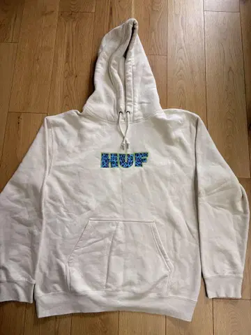HUF 레오파드 무늬 후드 부착 후드티