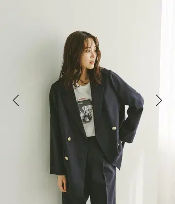 미착용 새상품 택 포함 글로벌 워크 더블 브레스트 테일러드 자켓 M