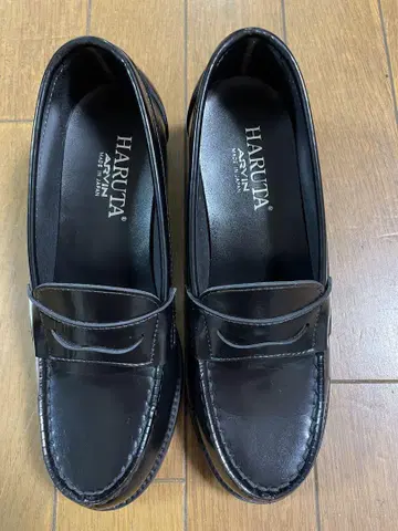 HARUTA 블랙 로퍼 약 5cm 힐