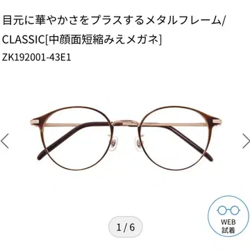 Zoff 보스턴 안경 ZK192001-43E1 메탈 프레임