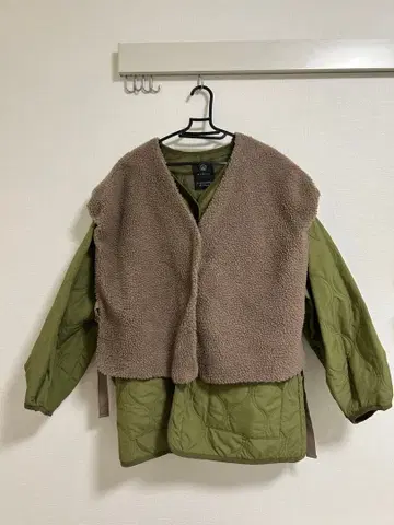 w closet 보아 자켓 프리 사이즈 올리브