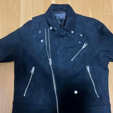 블랙 스웨이드 라이더 자켓