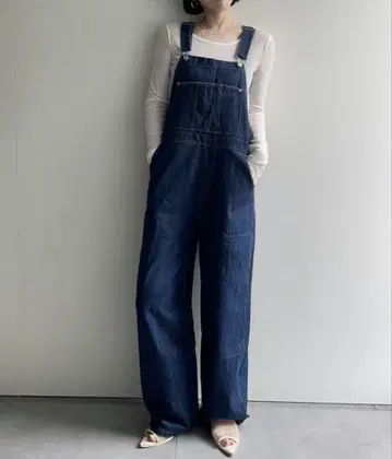 [ apretro ] 데님 살로펫 오버롤