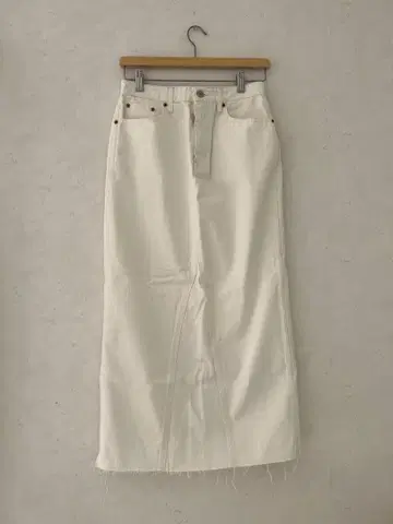 화이트 데님 스커트