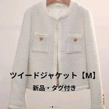 [ 새상품 택 포함 ] 노카라 자켓 화이트(M)