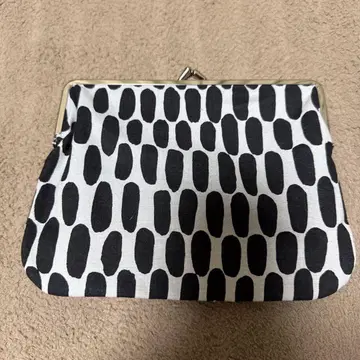marimekko 도트 무늬 가마구치 파우치